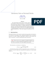 Fractional Calculus, Intro Notes 19pp