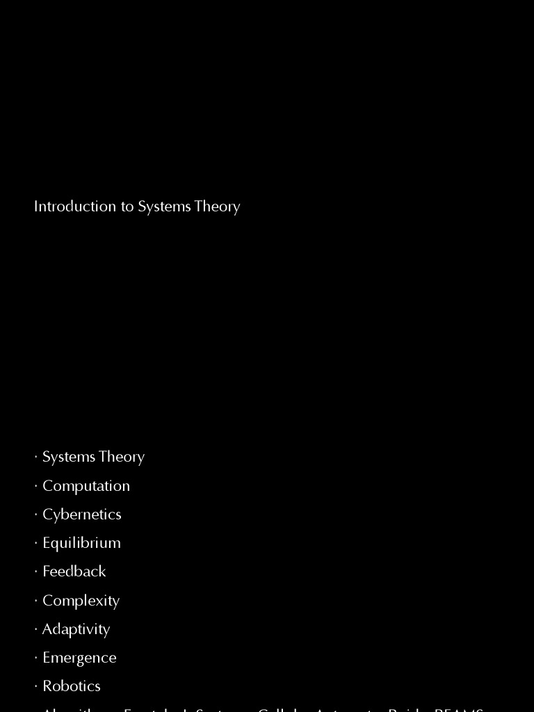Understanding Complex Systems Theory | PDF | Feedback | Systems Theory