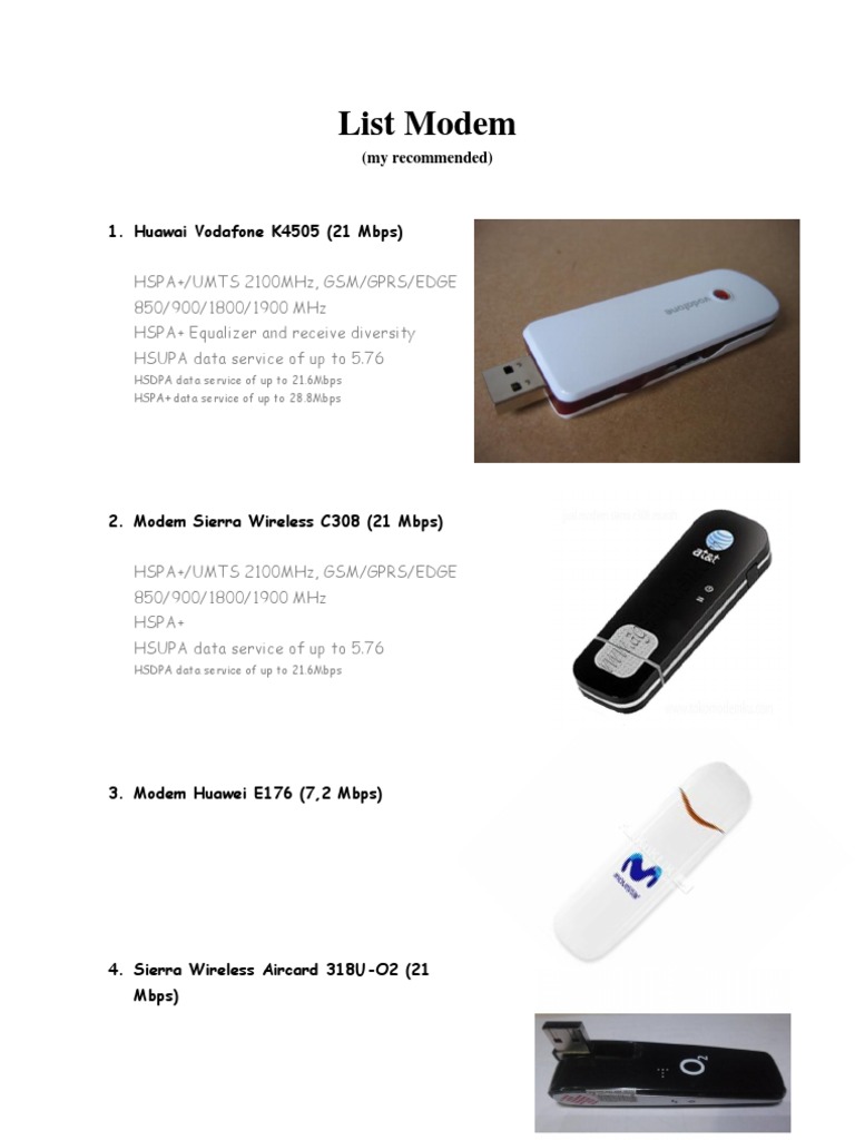Top Recommended Modems for 2023 | PDF | Technology & Engineering
