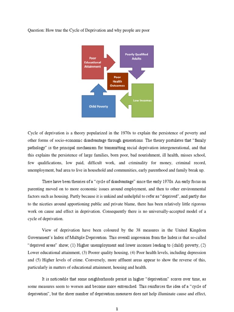 Understanding the Cycle of Deprivation | PDF | Poverty | Poverty ...