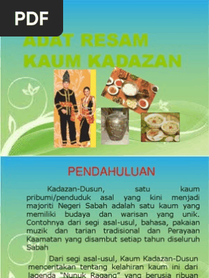 Adat Resam Kaum Kadazan Edited Pdf