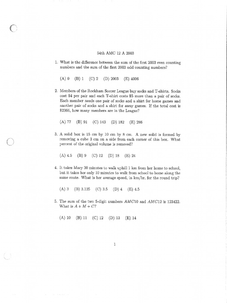 American Mathematics Competition | PDF | Foreign Language Studies