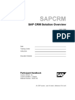 Sapcrm Solution Overview