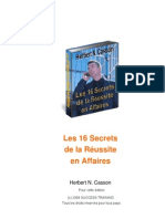 Les 16 Secrets de la Réussite en Affaires -- Herbert N. Cass
