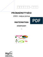 2003 Proba Kozep Feladatsor I