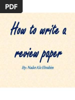 Download How to write a review paper - By Dr Nader Ale Ebrahim by Nader Ale Ebrahim SN134878801 doc pdf