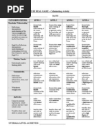 The Be Real Game Assessment Rubric Handout