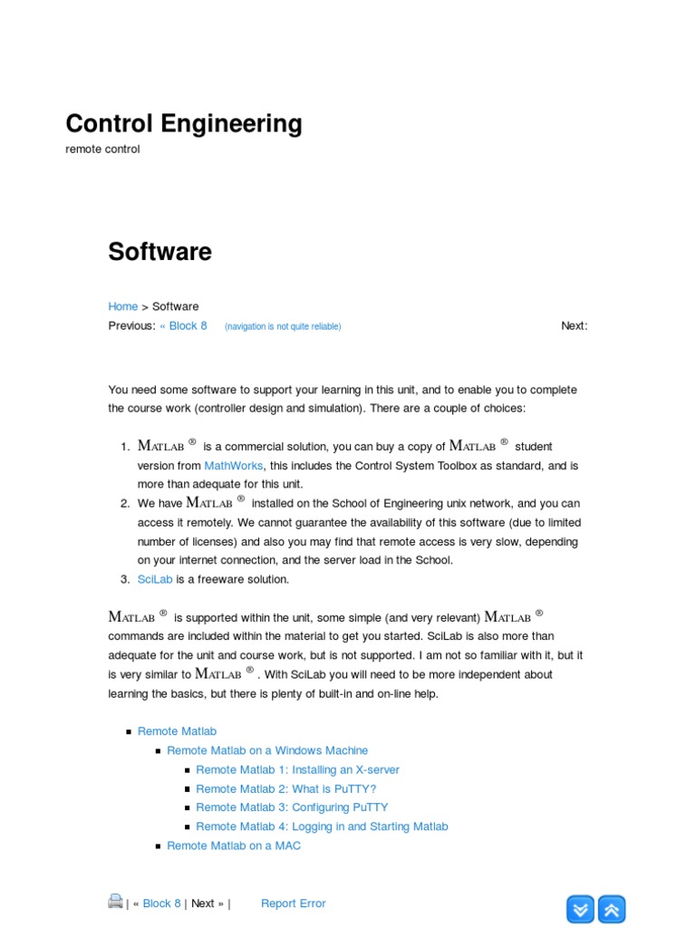 Control Engineering: Atlab ® Atlab ® | PDF