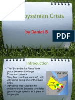 The Abyssinian Crisis by Daniel B (and George) Introduction
