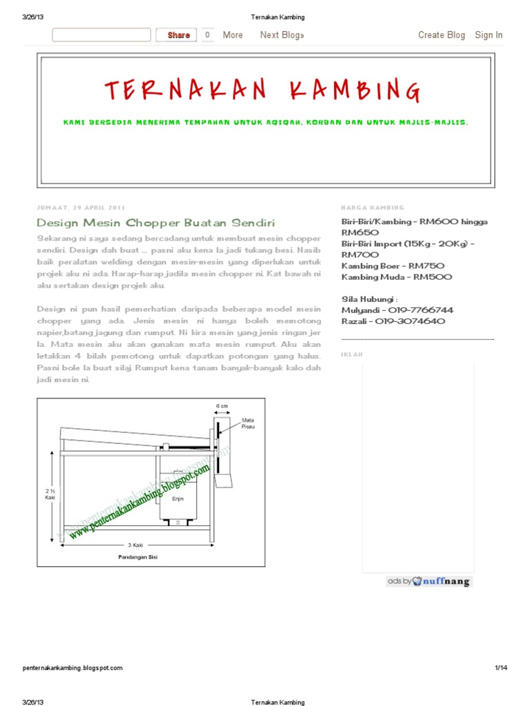 Ternakan Kambing Untuk Jualan Pdf