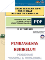 2011-10-Transformasi Kurikulum PTV Oleh BPK-KPM 2011 - Program Bersama KPM