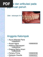 Download Oklusi Dan Artikulasi Pada Gigi Tiruan Penuh by Shinta Sheen SN134913490 doc pdf