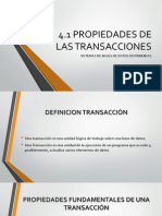 4.1 Propiedades Transacciones