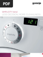 Gorenje Simplicity Line General Brochure Washing