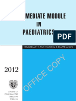 Paediatrics IMM Requirements