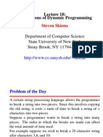 Applications of Dynamic Programming: Steven Skiena