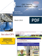 CSP Training Lesson 2: Parabolic Trough: March 2010