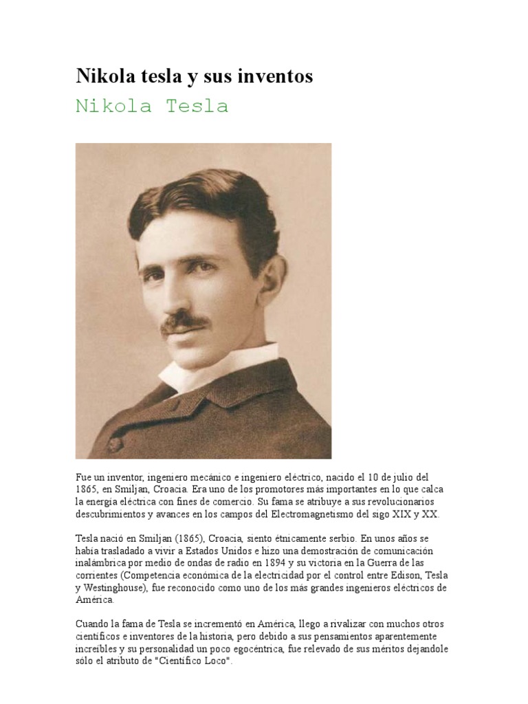 Nikola Tesla, el inventor visionario que fue tachado de 'loco