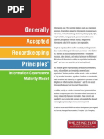 Generally Accepted Recordkeeping Principles: Information Governance Maturity Model