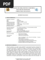 MODELO INFORME PSICOLÓGICO