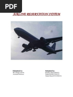 Airline Reservation System: Submitted To: Submited by