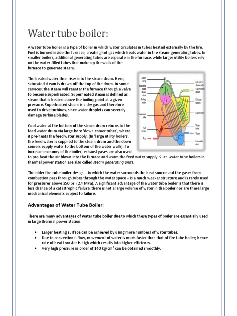 Water Tube Boiler PDF Boiler Home Appliance