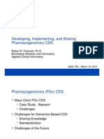 Developing, Implementing, And Sharing Pharmacogenomics CDS (TBI Panel)