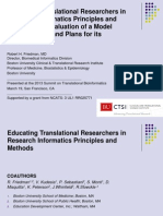 Educating Translational Researchers in Research Informatics Principles and Methods-An Evaluation of A Model Online Course and Plans For Its Dissemination