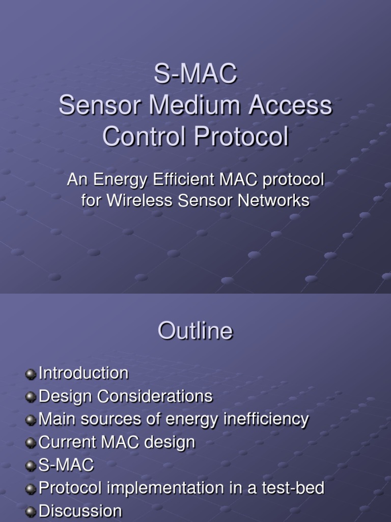 Energy-Efficient S-MAC for WSNs | PDF | Science & Mathematics | Computers