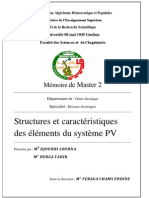 Structures Et Caractéristiques Des Éléments Du Système PV