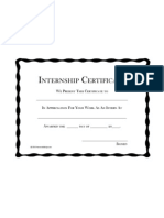 Printable Internship Certificate