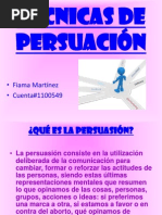 TÉCNICAS DE PERSUACIÓN