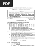 Download statistics exam questions by Sarosh Ata SN134980701 doc pdf