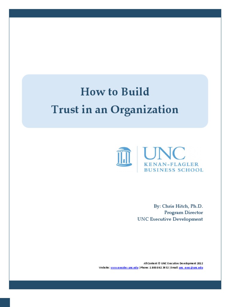 How To Build Trust in An Organization | PDF | Trust (Emotion) | Leadership