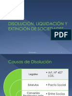 Disolución, Liquidación y Extinción de Sociedades