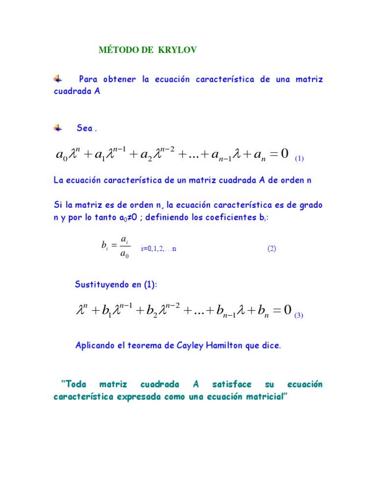 Método de Krylov | PDF