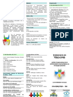 Folder Do II Seminário PIBID-UFRB
