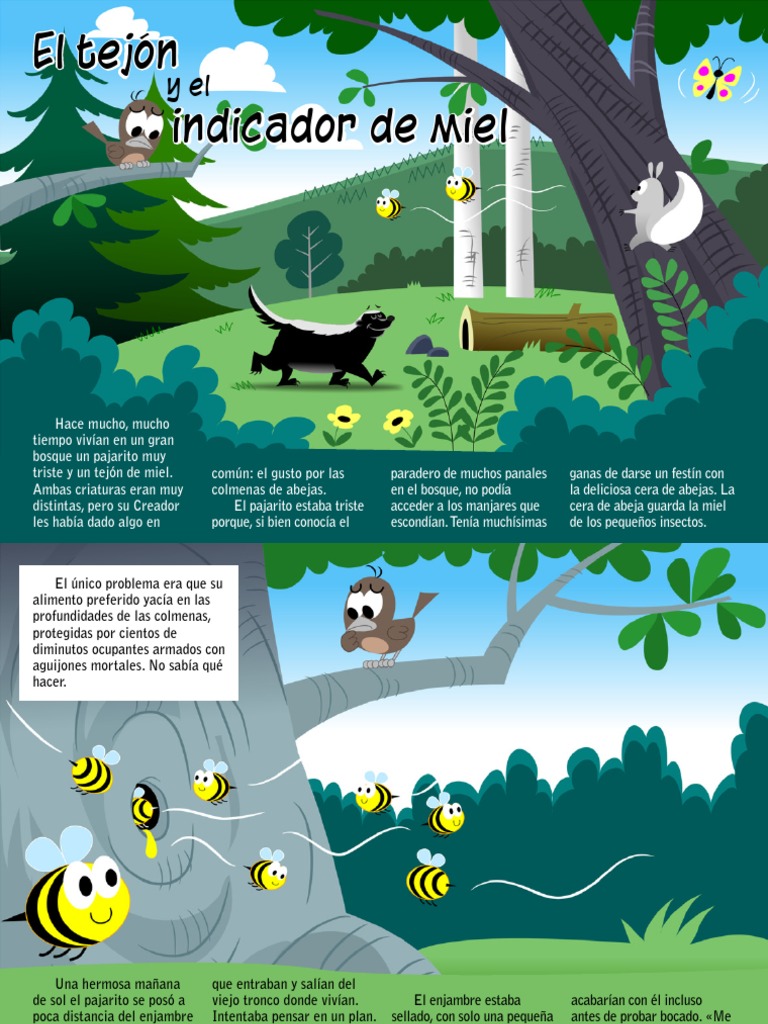 El Tejón y El Indicador de Miel | PDF | Abejas | Colmena, image size:768x1024