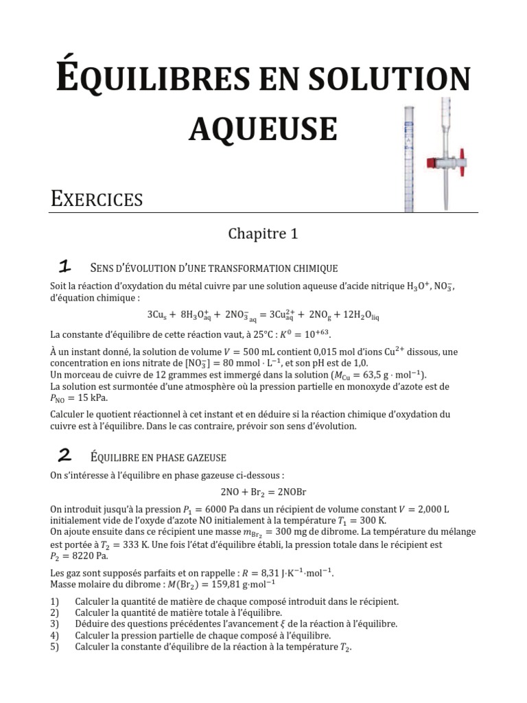 Physique Chimie 4eme Exercices Corrigés Gratuit