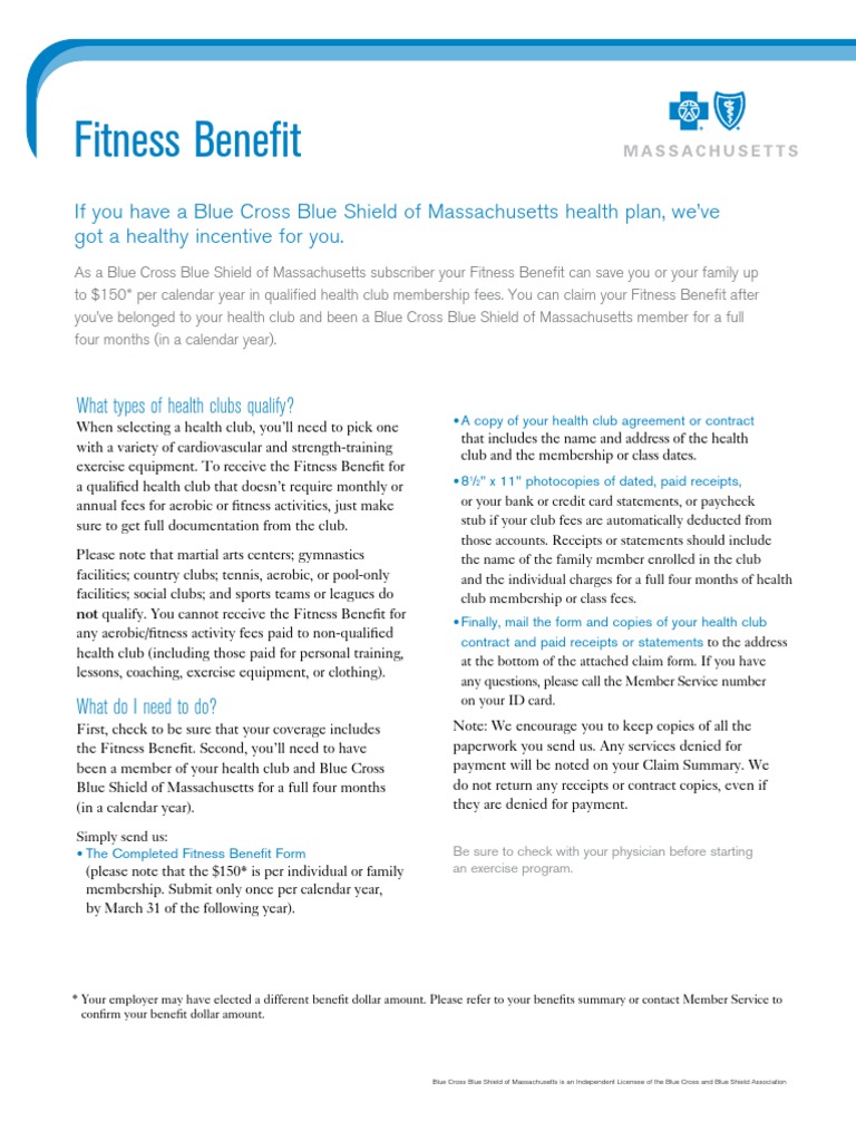 BCBSFitnessBenefitForm.pdf Physical Fitness Fee