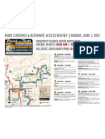 Road Closures & Alternate Access Routes - SUNDAY, JUNE 2, 2013