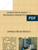 DIFRACCIÓN DE RAYOS X   Y RESONANCIA MAGNÉTICA NUCLEAR.ppt