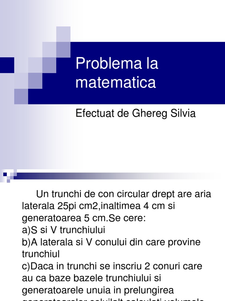 Problema La Matematica Efectuat De Ghereg Silvia