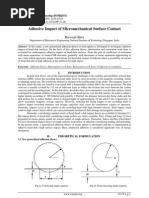 Adhesive Impact of Micromechanical Surface Contact: Biswajit Bera