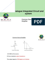 Analogue Integrated Circuit and System: Common Source Amplifier