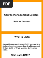 Course Management System: Myriad Soft Corporation