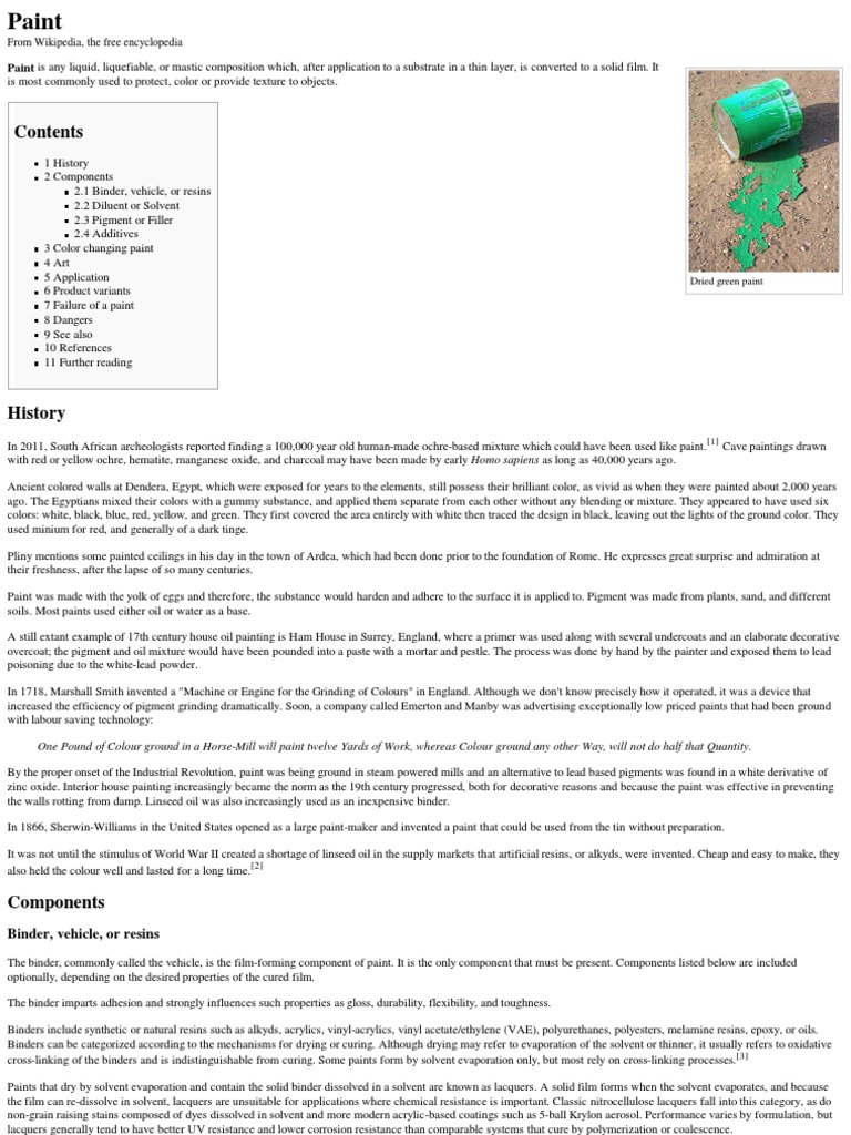 Paint Wikipedia, The Free Encyclopedia PDF Paint Paintings