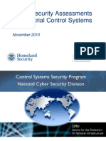 Cyber Security Assessments of Industrial Control Systems