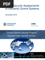 Cyber Security Assessments of Industrial Control Systems