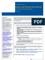 Prévention Et Traitement Des Difficultés Des Entreprises - Propositions de Réforme de La CCI Paris Ile-de-France